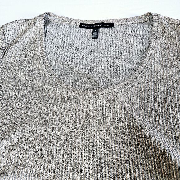 White House Black Market Womens Blouse Gold Size Small Polyester Blend Stretch - Picture 8 of 12